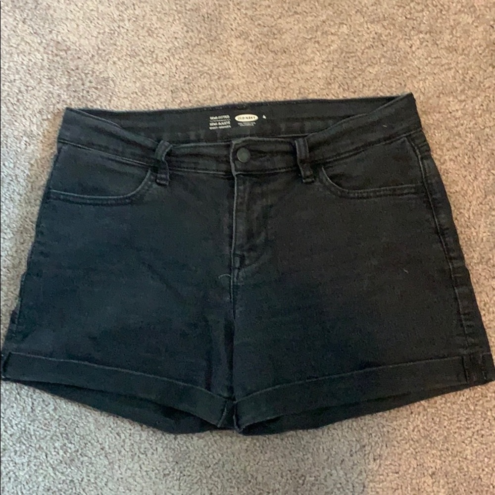 Black Denim Shorts